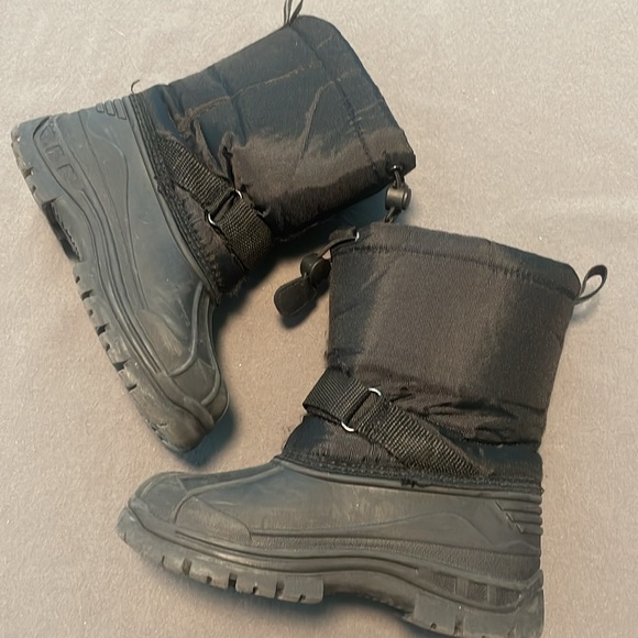 Merence Toddler Black Heavy Rain Snow Boots - Picture 3 of 17